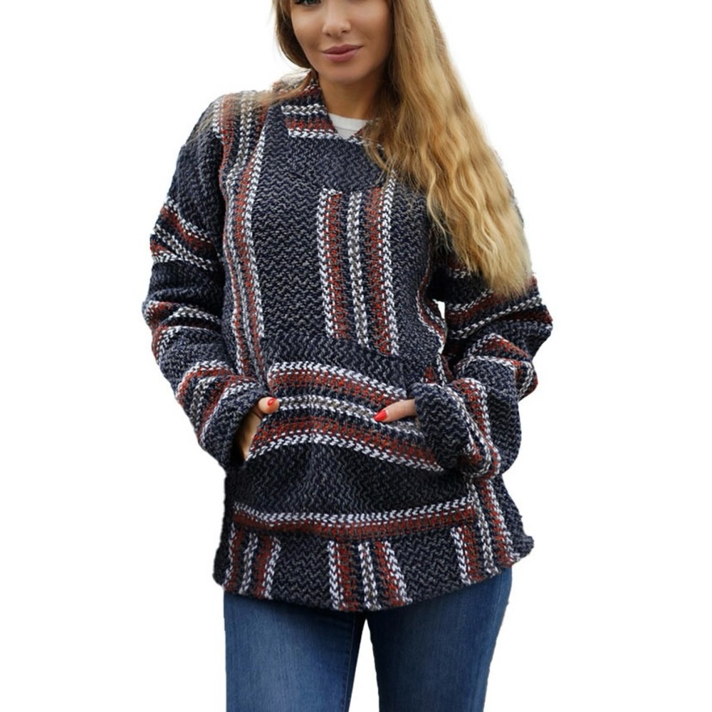 Vintage SDC Authentic Baja / Drug Rug Hoodie Jacket • XL (unisex)